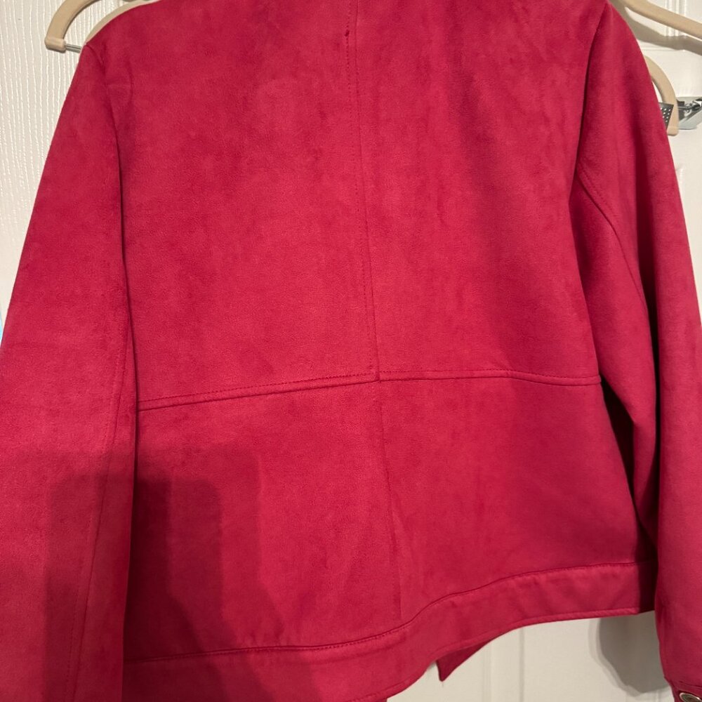 Chico's Soft Suede Jacket, Raspberry Color, Chico… - image 2